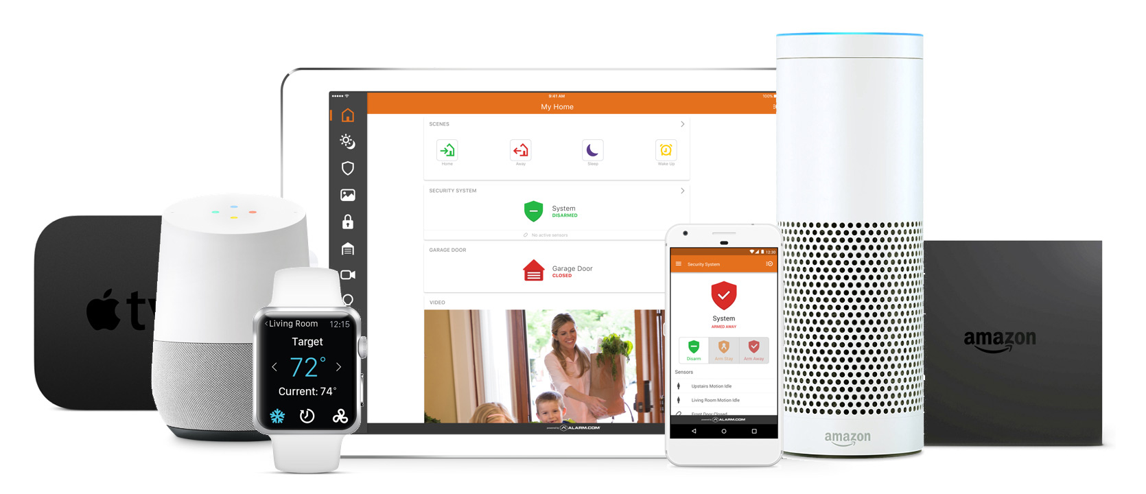 devices that integrate with alarm.com app